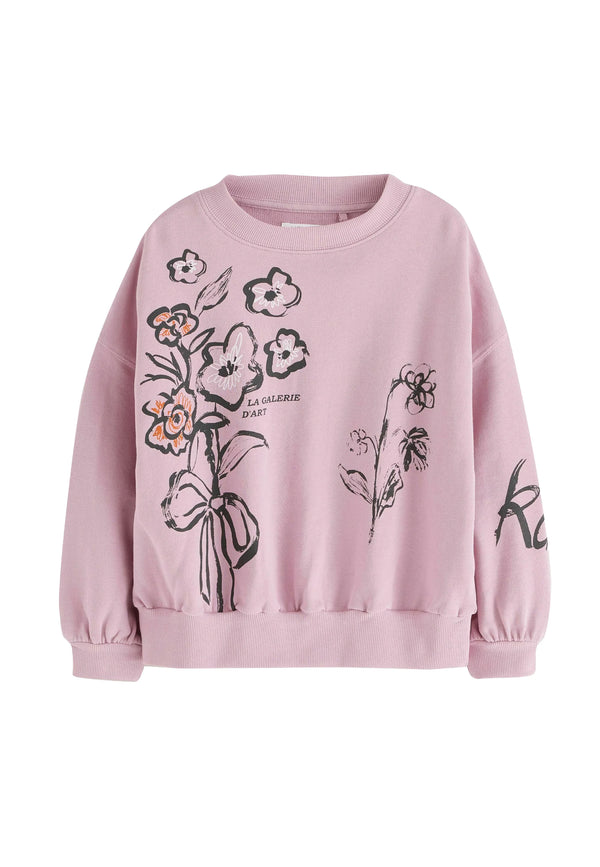 Art Print Floral Sweatshirt