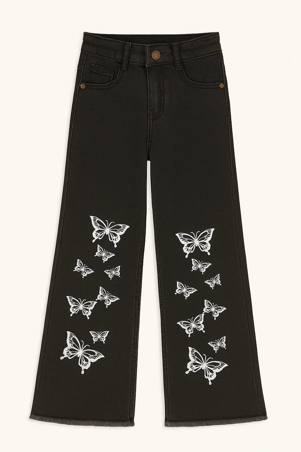 Butterfly Flapper Style Denim Pant