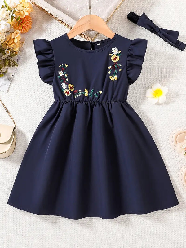 Embroidered Floral Frock