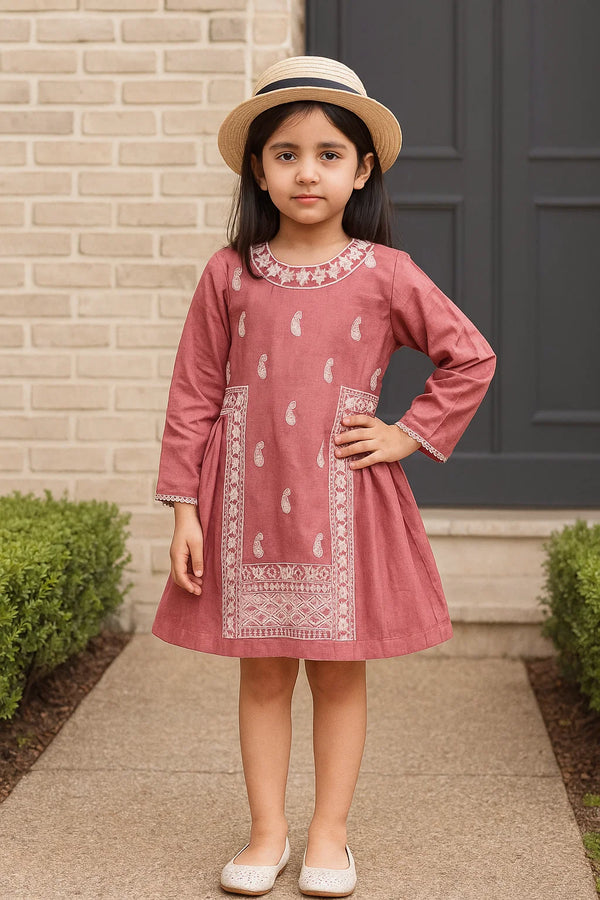 Noor-e-Naz  Embroidered Khaddar Frock