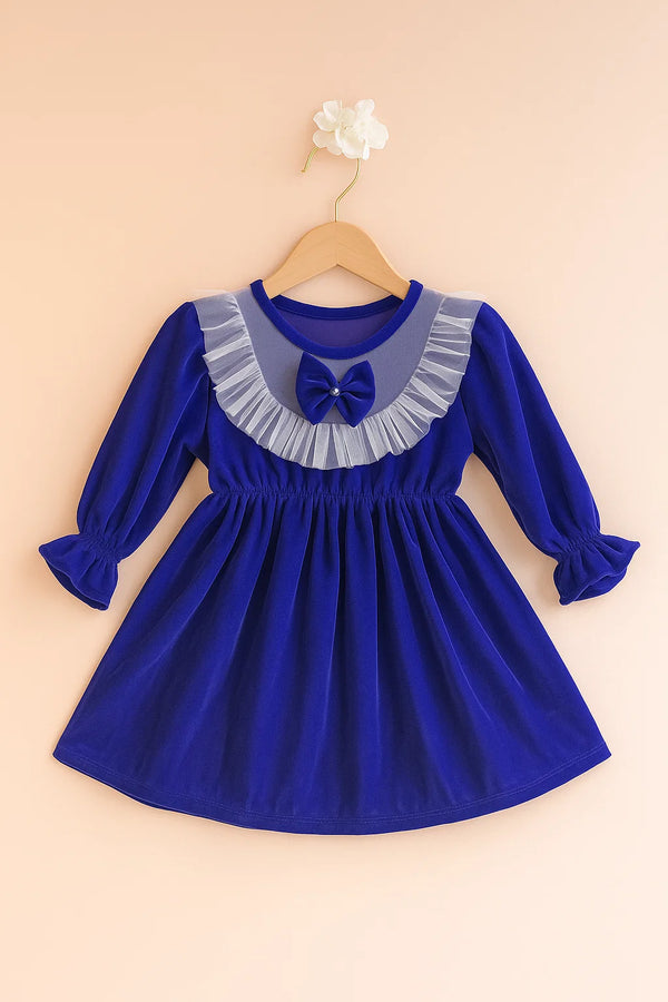 Ocean Mist Velvet Frock
