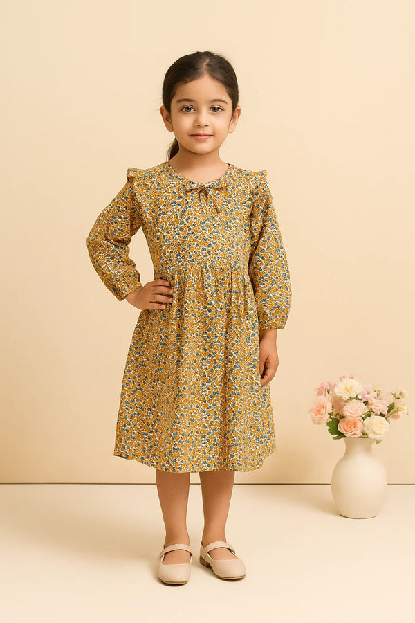 Sunny Petals Corduroy Frock