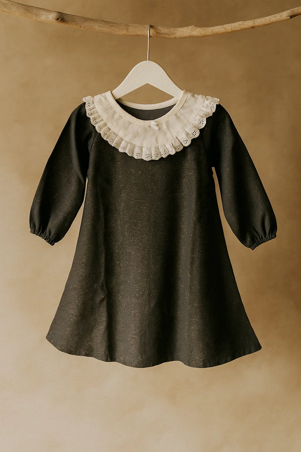 Victorian Lace Peach Leather Frock