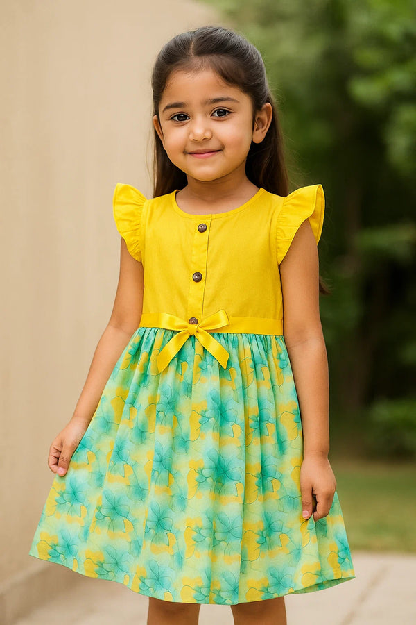 Sunflower Delight lawn Frock