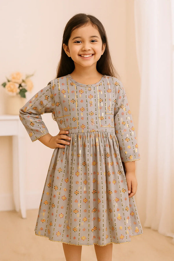 Gota Work Lawn Frock