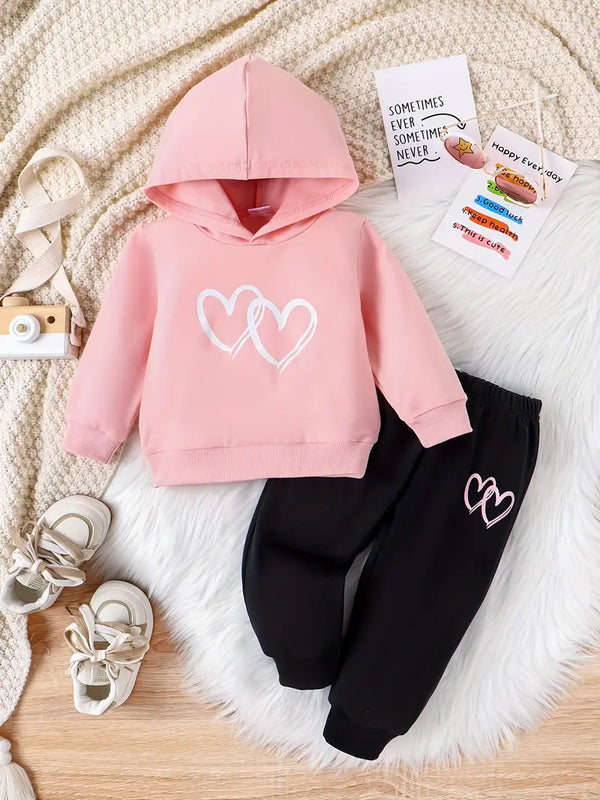 Dual Heart hoodie Tracksuit